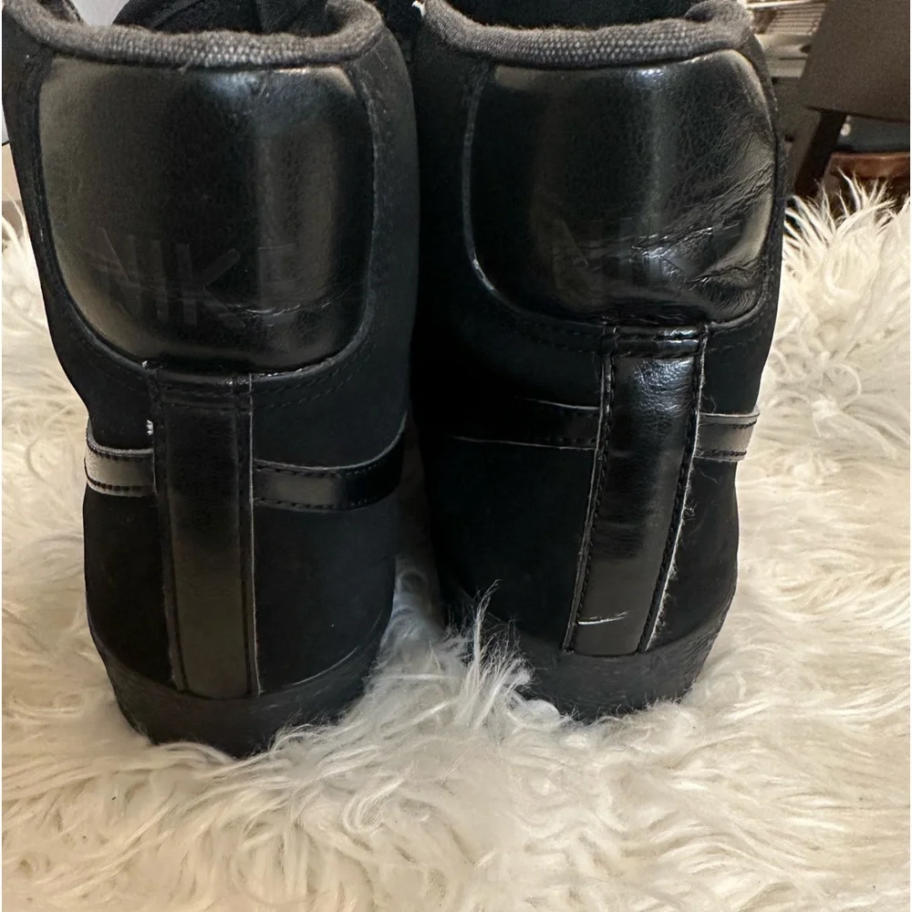 Nike Womens Blazer High Suede Black 317808-003 Size 8.5 - Picture 3 of 12